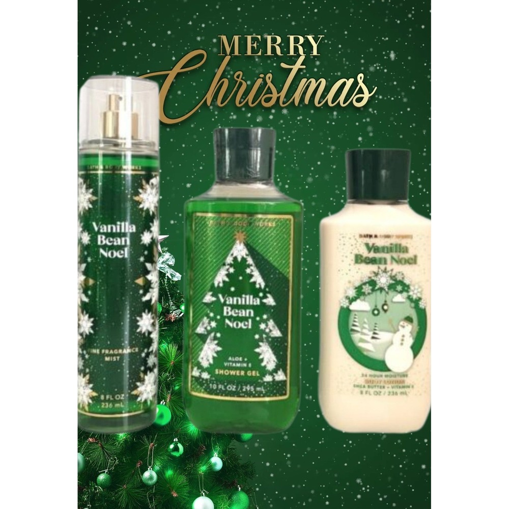 Bath & Body Works VANILLA BEAN NOEL‎ 3pc Bundle